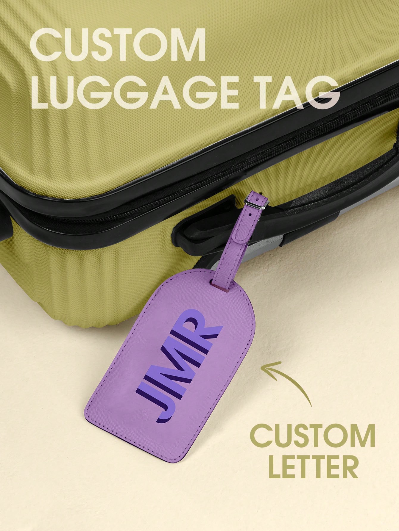 Travel Accessories Logo - Tag Bagasi Inisial Pribadi Huruf Kustom