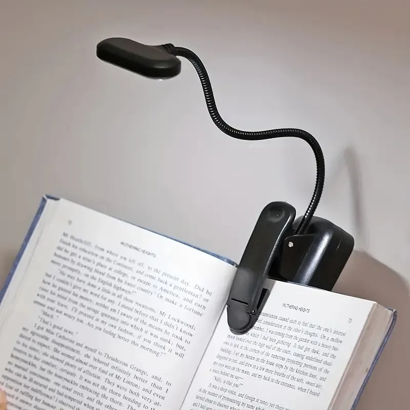Book Light Flexible - Lampu Buku LED Mini dengan Klip,