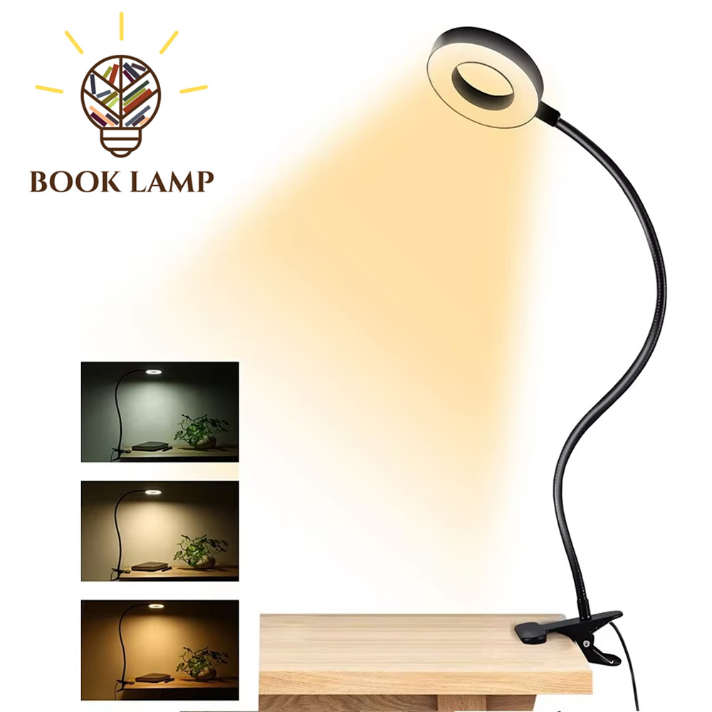 Book Light Flexible - Lampu Meja Jepit 48 LED 360