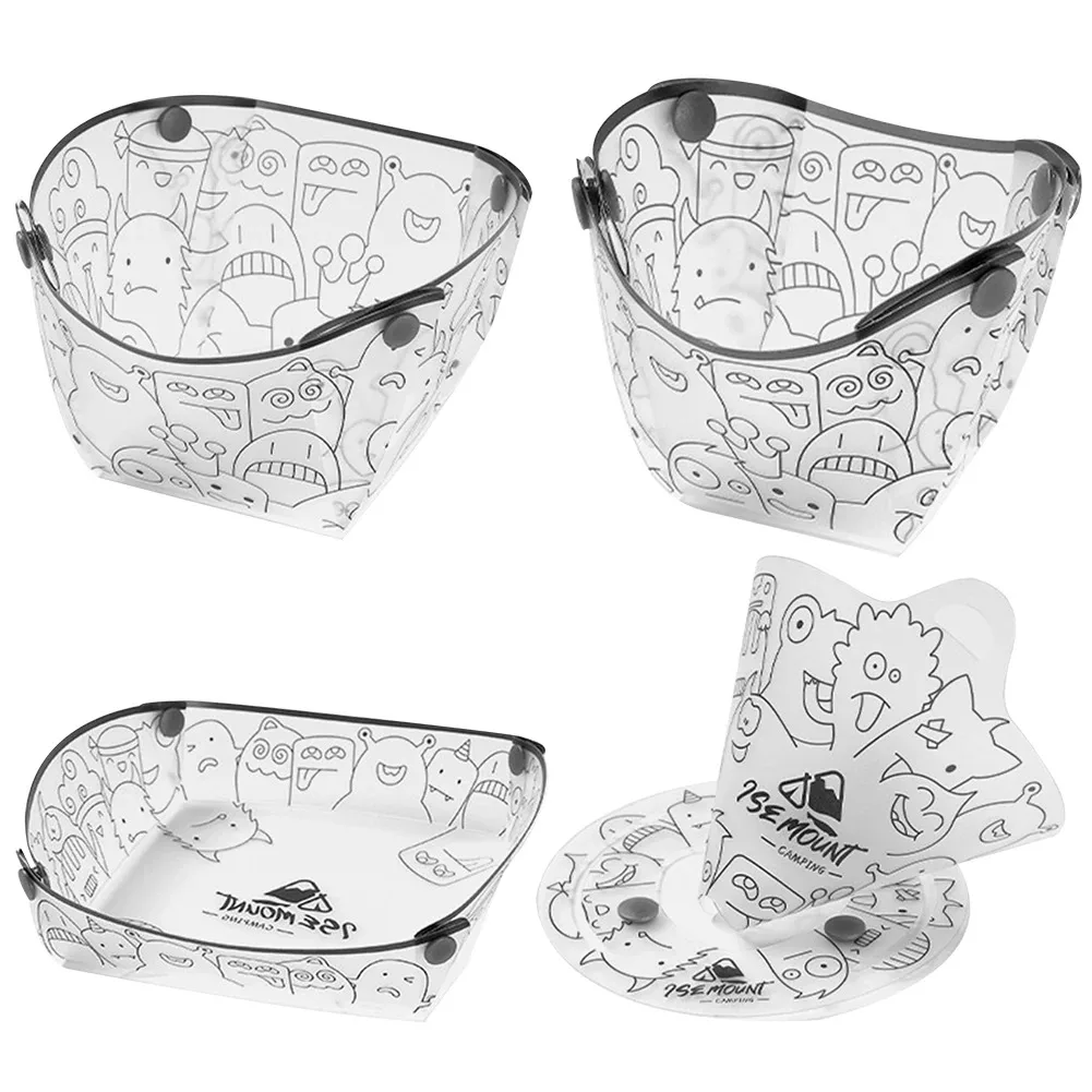 Water Bottle Collapsible - PP alat makan lipat portabel, Set
