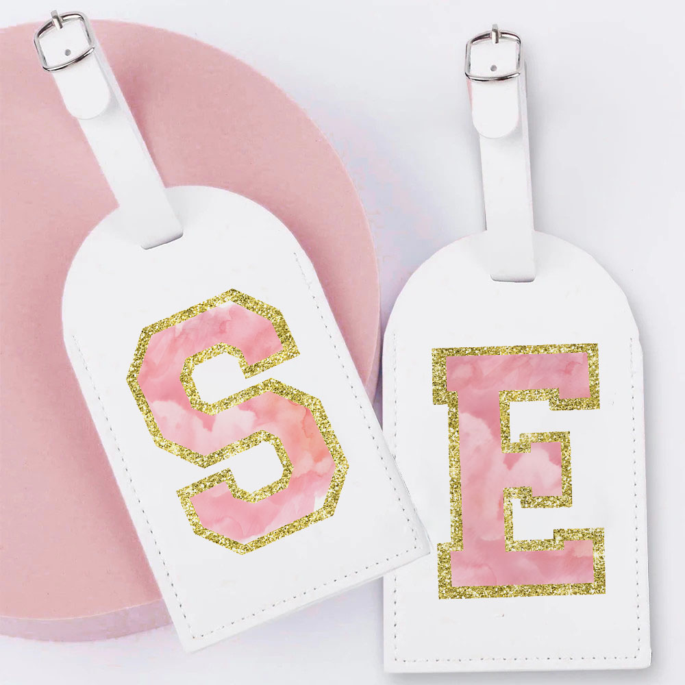 Travel Accessories Gifts For Her - Tag bagasi Monogram huruf pesta lajang