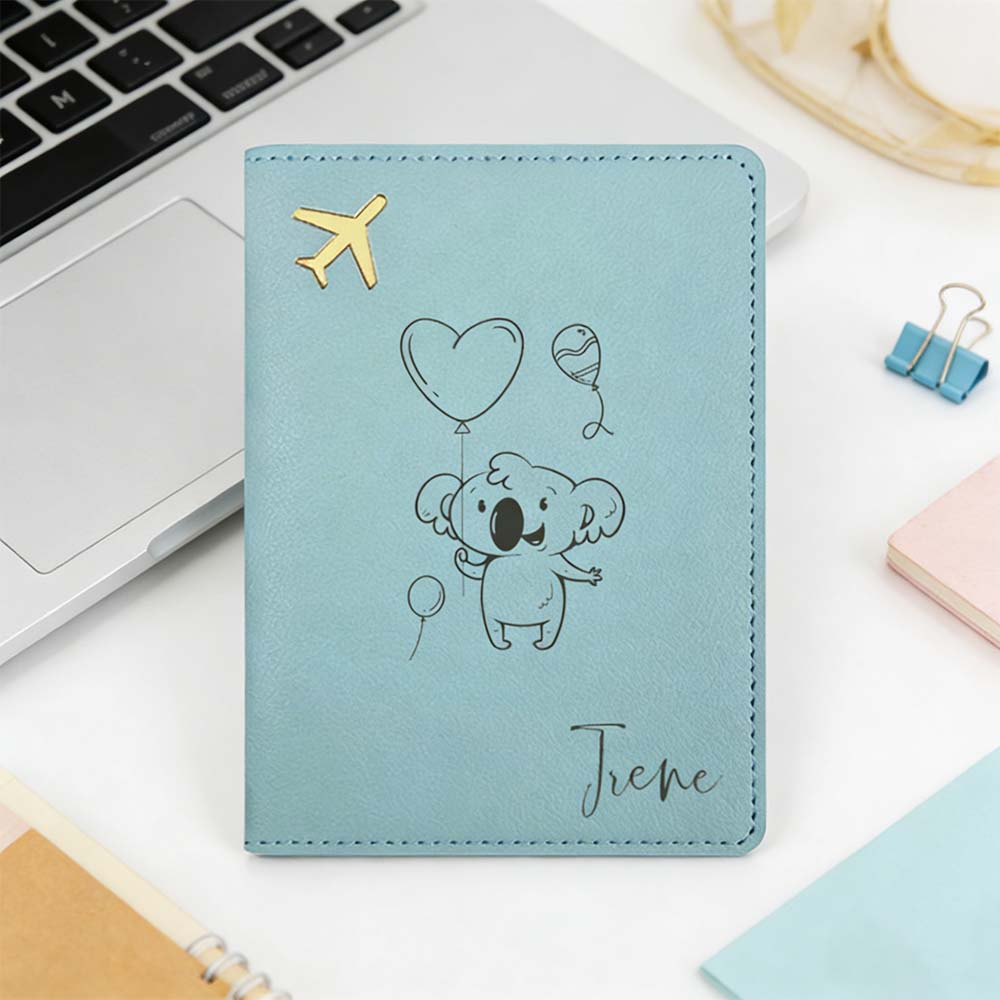 Travel Accessories Meaning - 1pc Sampul Paspor Kulit dengan Nama