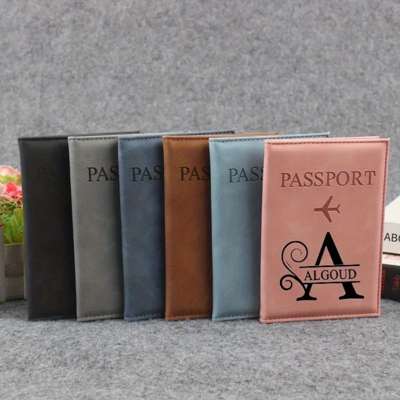 Travel Accessories Gifts For Her - Tempat Paspor Kulit Sintetis dengan Inisial
