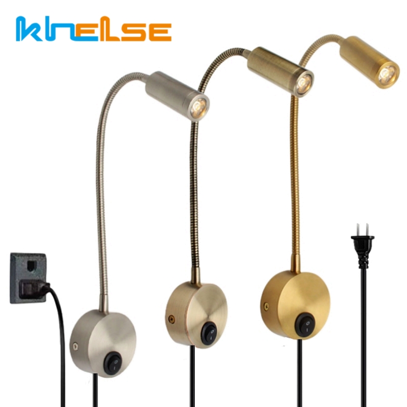 Book Light Flexible - Lampu Dinding LED leher angsa perunggu