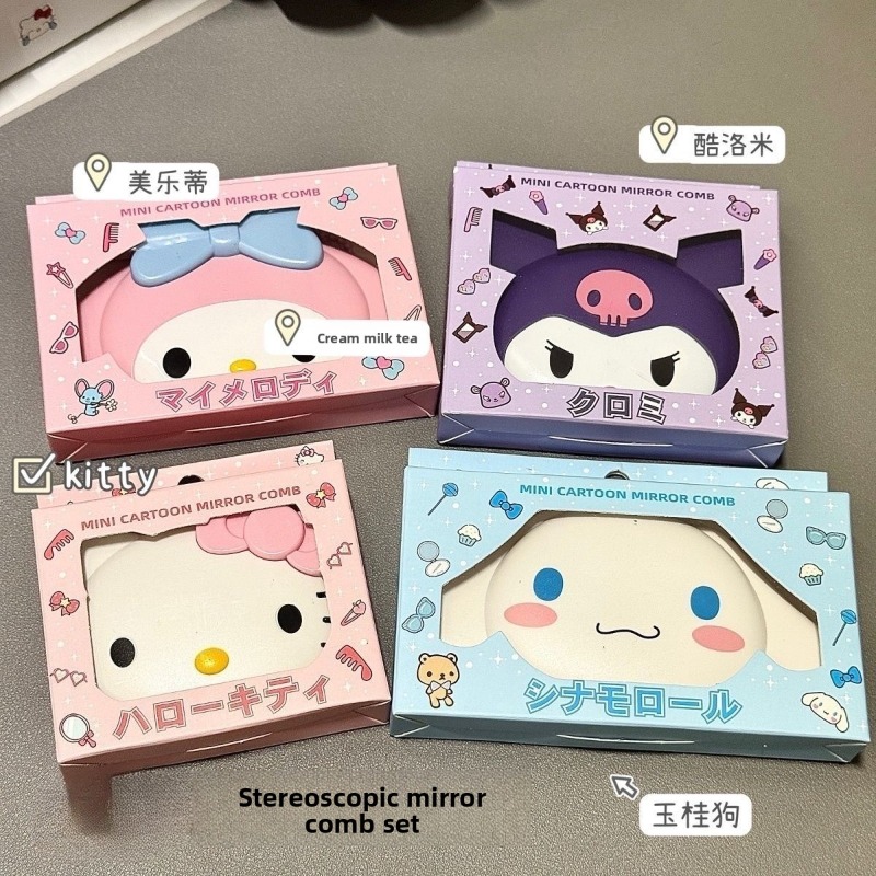 Travel Accessories Needed - Cermin Lipat Terinspirasi Hello Kitty Karakter