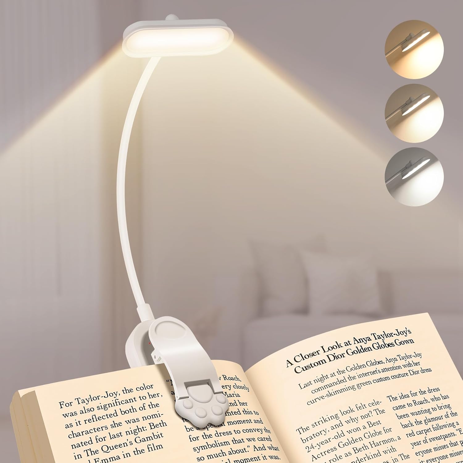 Book Light Flexible - Lampu Buku LED USB Isi Ulang,