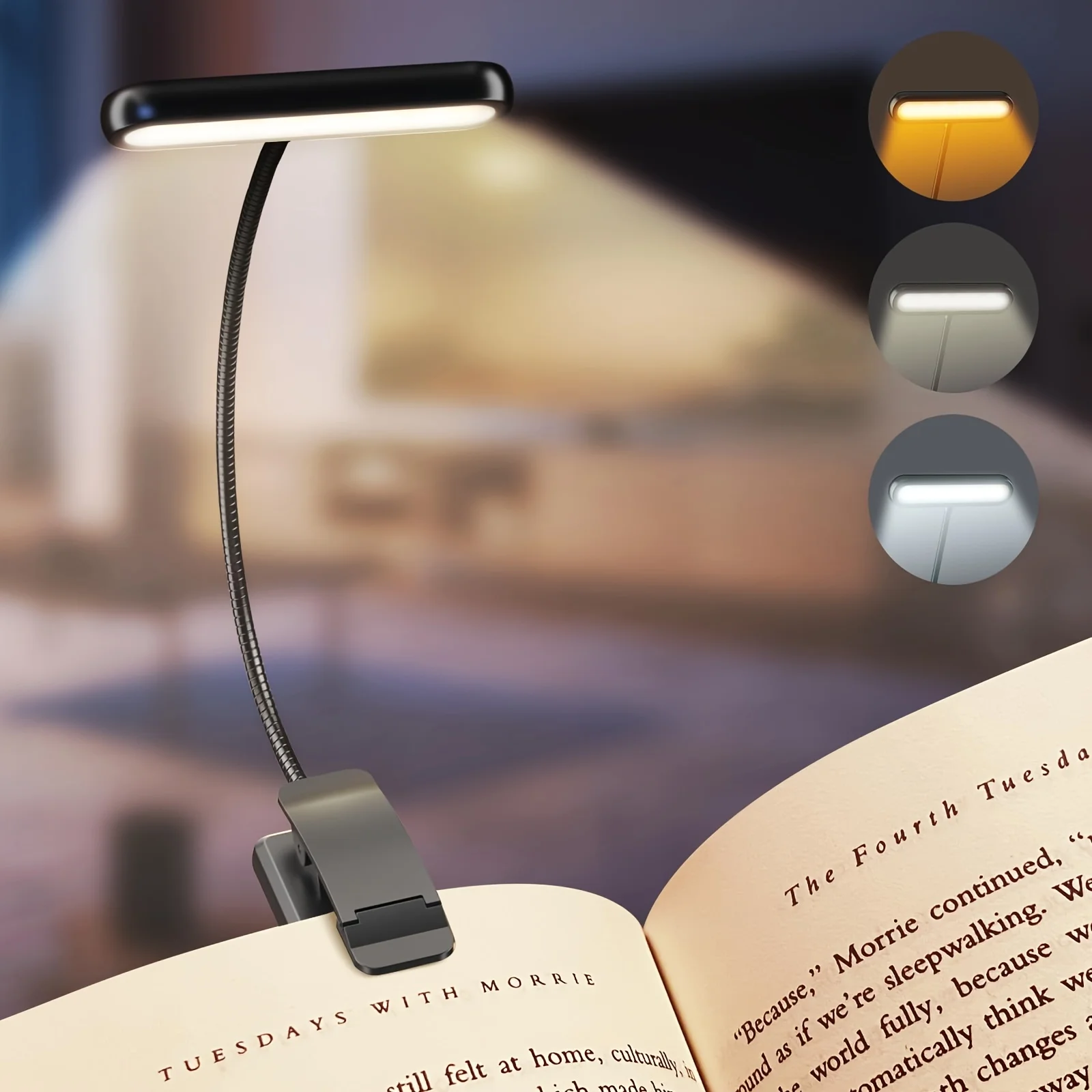 Book Light Flexible - Lampu Baca Malam Fleksibel Portabel Mudah