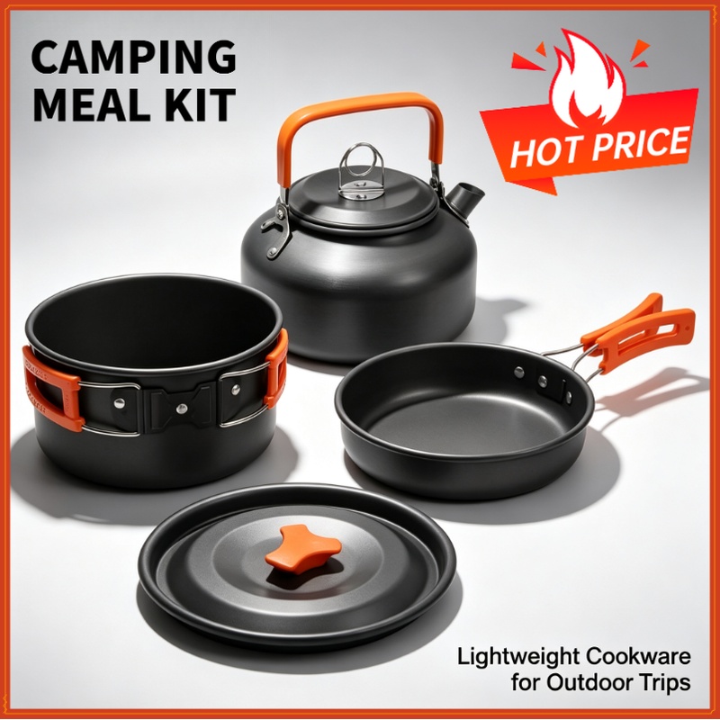 Travel Kitchen Accessories - Set Peralatan Masak Camping, Peralatan Makan