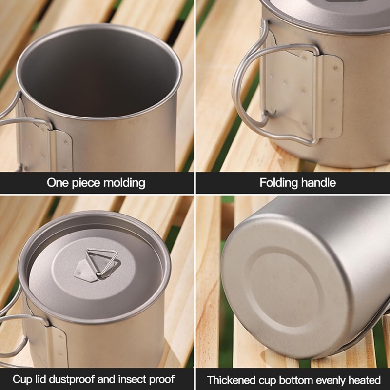 Mug Camping Titanium dengan Ga - Travel Kitchen Accessories ulasan dan harga