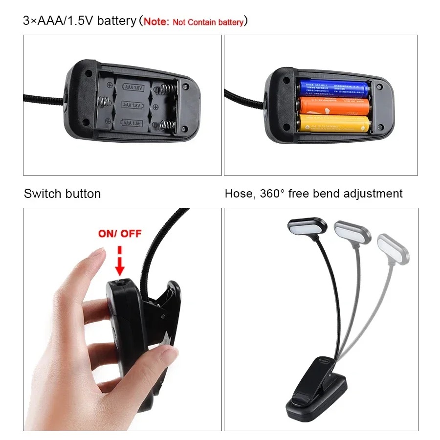 Lampu Buku LED Mini dengan Kli - Book Light Flexible ulasan dan harga