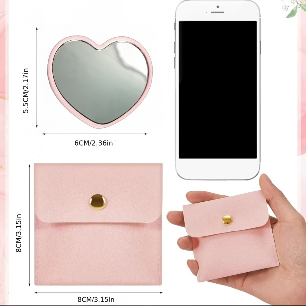 10/20/30 set Cermin Rias Kaca  - Travel Accessories Pink ulasan dan harga