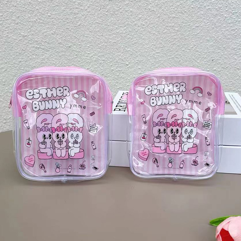 Tas Rias Transparan Esther Bun - Travel Accessories Pink ulasan dan harga