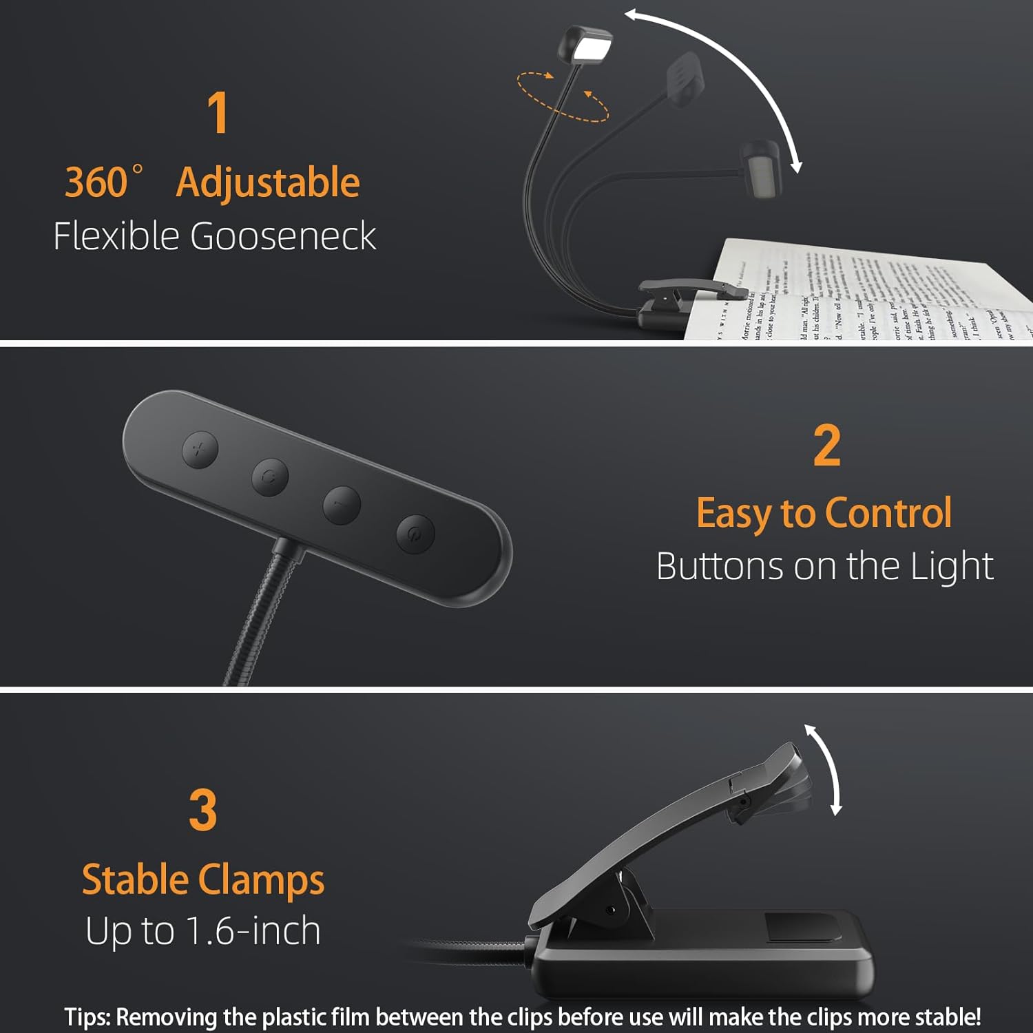 Lampu Buku 14 LED USB Isi Ulan - Book Light Flexible ulasan dan harga