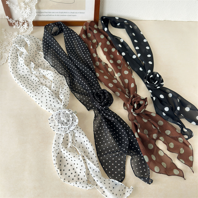 Ikat Rambut Kain Polkadot Deng - Travel Accessories For Young Women ulasan dan harga