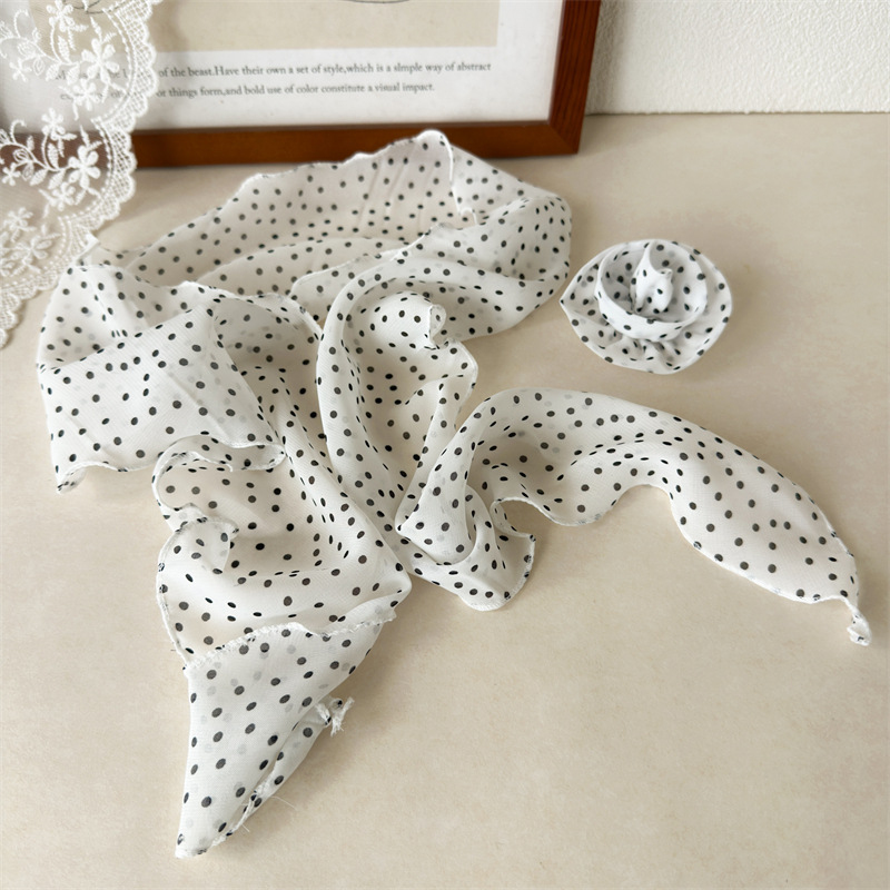 Ikat Rambut Kain Polkadot Deng - Travel Accessories For Young Women ulasan dan harga