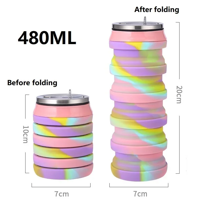 Botol Air Silikon Retractable  - Water Bottle Collapsible ulasan dan harga