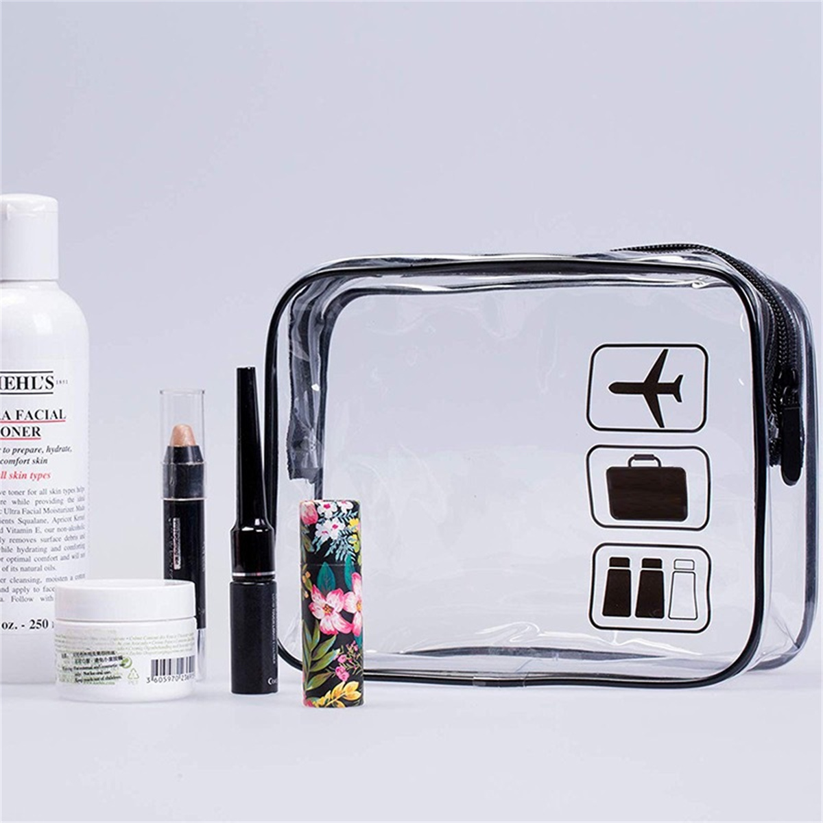 1pc Tas Perjalanan Transparan  - Toiletry Bag Tsa ulasan dan harga
