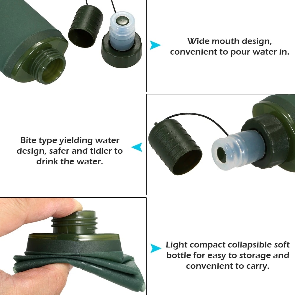 250ml 500ml Kantong Air Lipat  - Water Bottle Collapsible ulasan dan harga