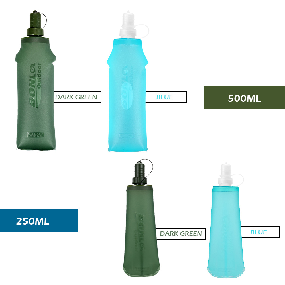250ml 500ml Kantong Air Lipat  - Water Bottle Collapsible ulasan dan harga
