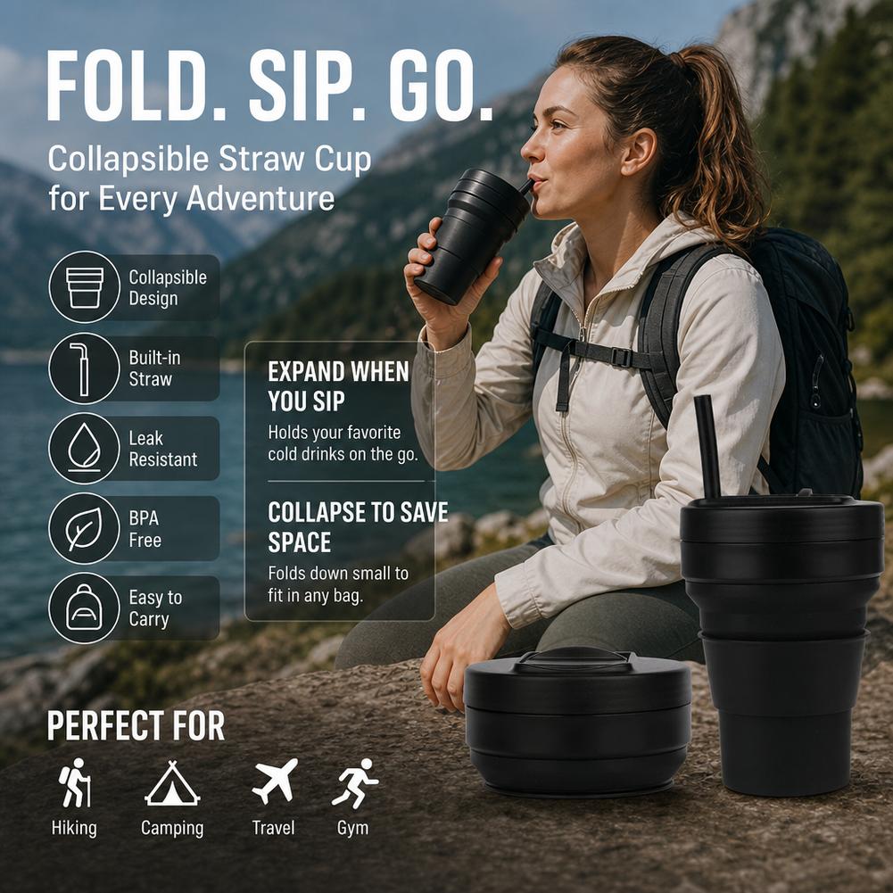 Cangkir Kopi Silikon Dapat Dil - Water Bottle Collapsible ulasan dan harga