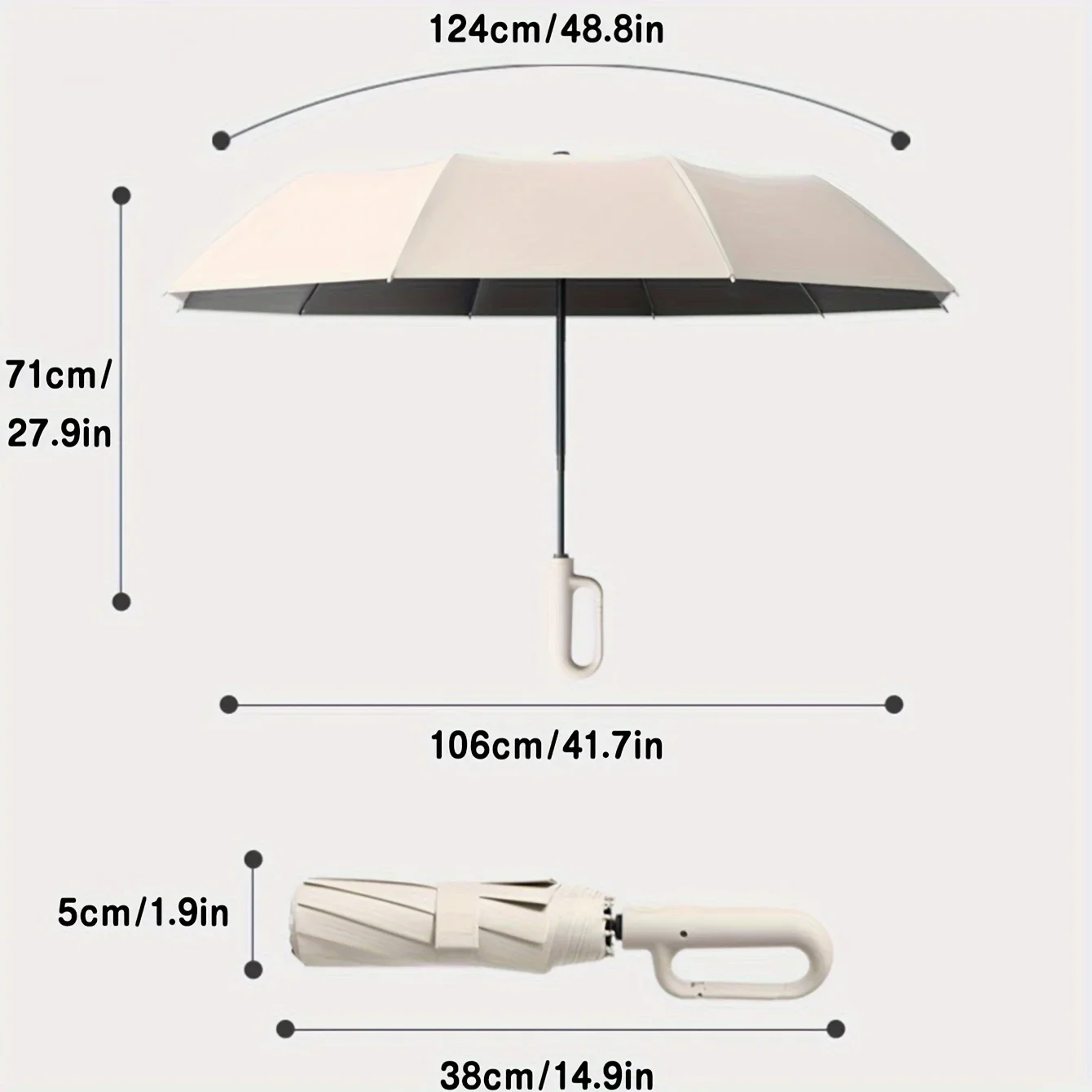 Payung lipat otomatis pria, 20 - Travel Umbrella Compact ulasan dan harga