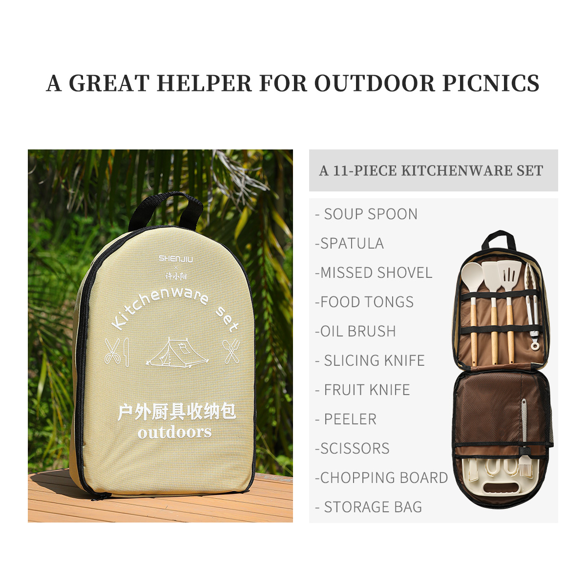 Set Piknik Portabel Pisau Pera - Travel Kitchen Accessories ulasan dan harga