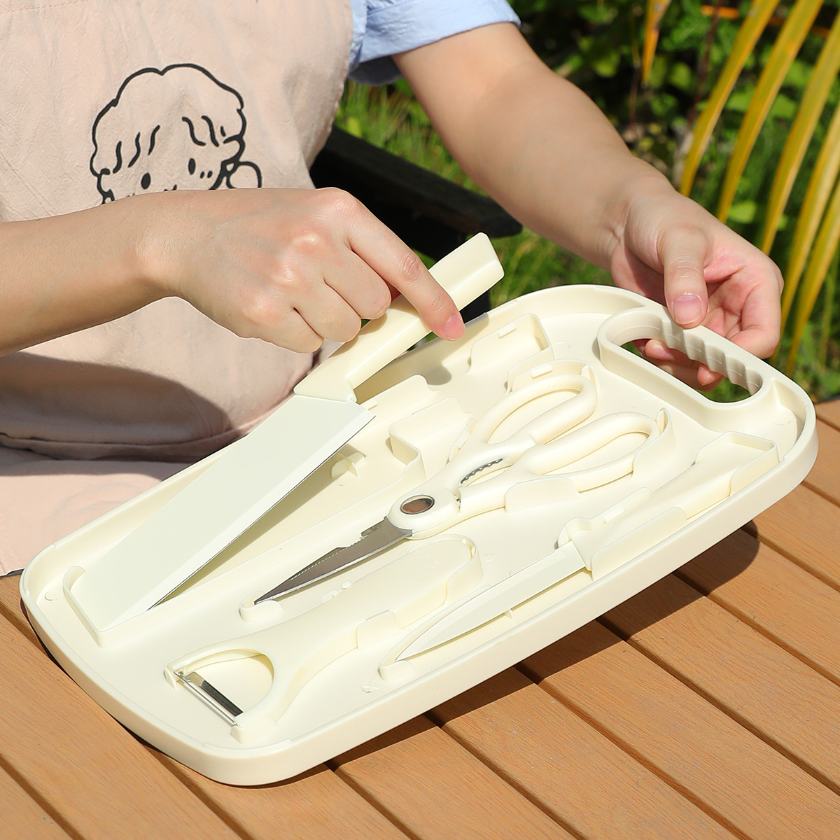 Set Piknik Portabel Pisau Pera - Travel Kitchen Accessories ulasan dan harga