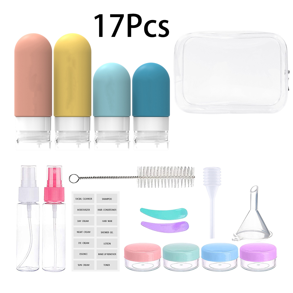 Set botol perjalanan anti boco - Toiletry Bag Tsa ulasan dan harga