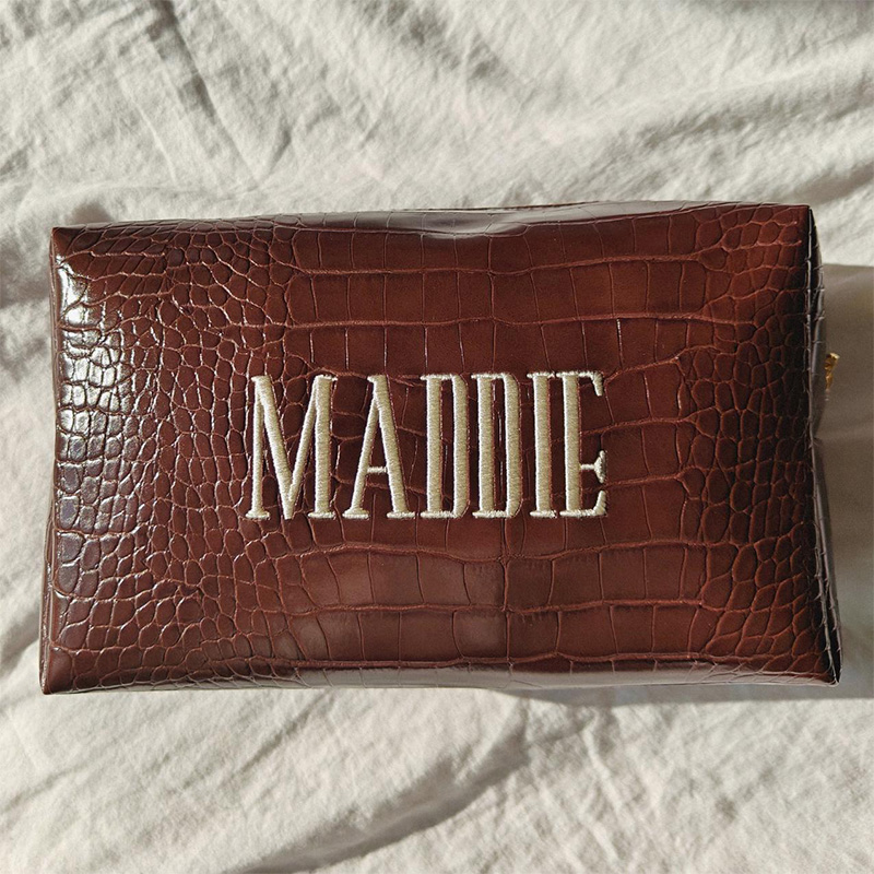 Tas Makeup Bordir Motif Buaya, - Travel Accessories Gifts For Her ulasan dan harga